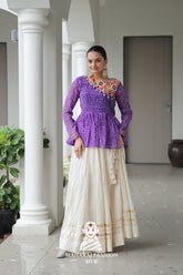 Navratri - Combo Stylish Gota Patti Lehenga and Kutchi Bandhani Top for Navratri Nights π«πΆ